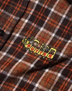 Caterpillar Flannel Shirt, Brown / Orange -Butter Goods CaterpillarFlannelShirtBrown Orange3