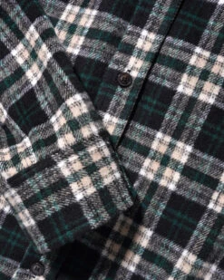 Caterpillar Flannel Shirt, Navy / Forest -Butter Goods CaterpillarFlannelShirtNavy Forest2copy