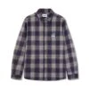 Cherry Flannel Shirt, Navy -Butter Goods CherryLSPlaidShirtNavy1