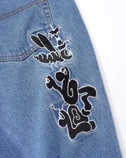 Critter Denim Jeans, Washed Indigo -Butter Goods CritterDenimJeansWashedIndigo3