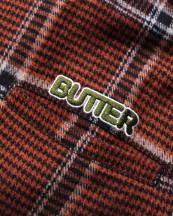 Dougie Plaid Overshirt, Rust / Black / White -Butter Goods DougiePlaidOvershirt4