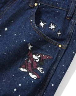 Fantasia Baggy Denim Jeans, Dark Indigo Bleach Splatter -Butter Goods FantasiaBaggyDenimJeansDarkIndigoBleachSplatter4