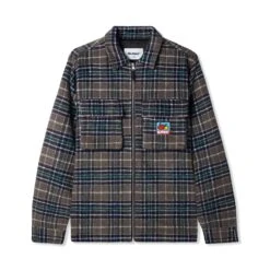 Butter Goods 7 Grove Plaid Overshirt, Grey / Navy / Forest