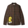 Harmony Plaid L/S Shirt, Moss / Bark -Butter Goods HarmonyPlaidLongsleeveShirt