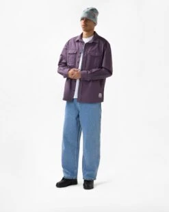 Washed Pocket L/S Shirt, Eggplant 8 Washed Pocket L/S Shirt, Eggplant -Butter Goods Q423 D1 ECOM 4059