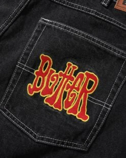 Tour Denim Jeans, Flat Black -Butter Goods TourDenimJeansWashedBlack3