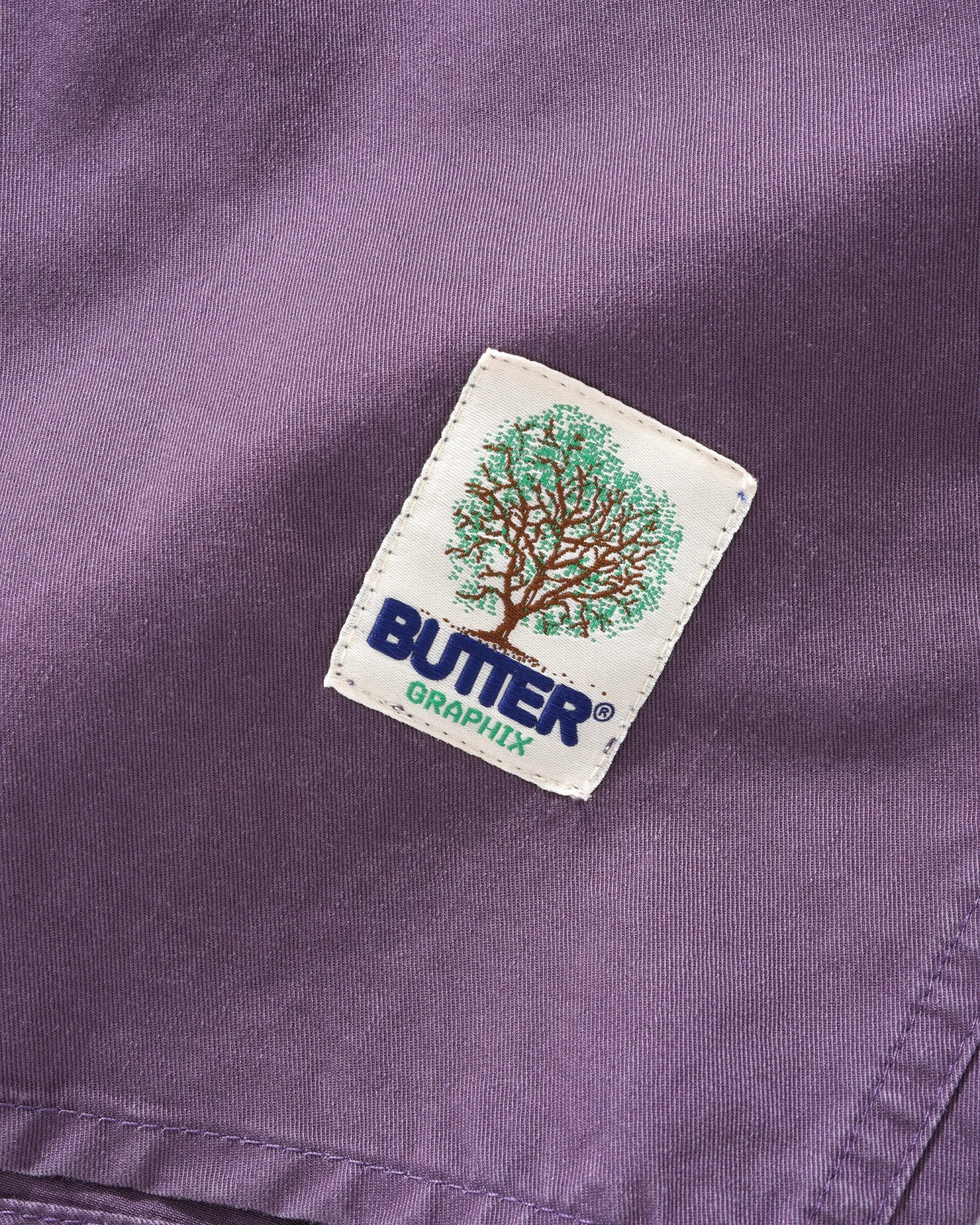 Washed Pocket L/S Shirt, Eggplant 4 Washed Pocket L/S Shirt, Eggplant - Image 3