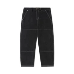 Work Double Knee Pants, Washed Black