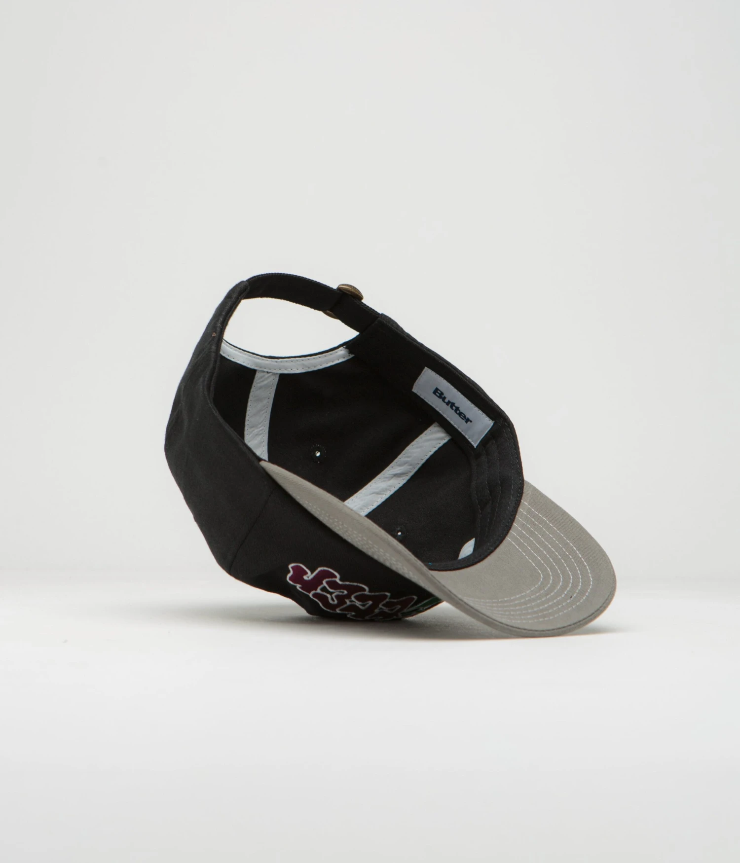 Butter Goods Big Apple Cap - Black / Grey 6 Butter Goods Big Apple Cap - Black / Grey - Image 4